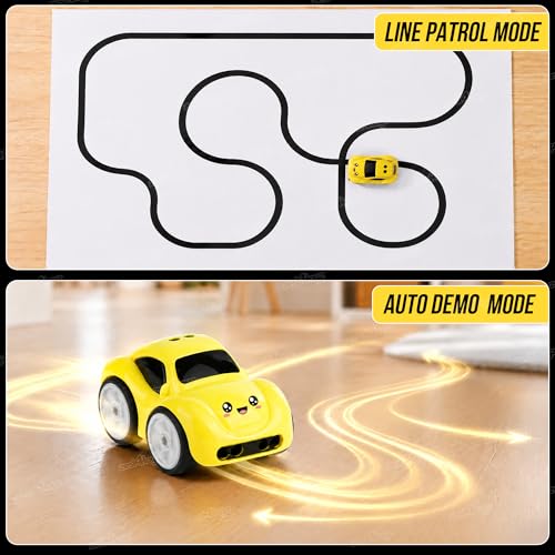 Image of Zest 4 Toyz Remote Control Car for Kids | 4x4 Drift RC Car | 2.4GHz Remote Control Rechargeable RC Car | Sensor & Manual Control | Sound & Music | Type-C Charging | Follow Escape Dodge Mode - Yellow