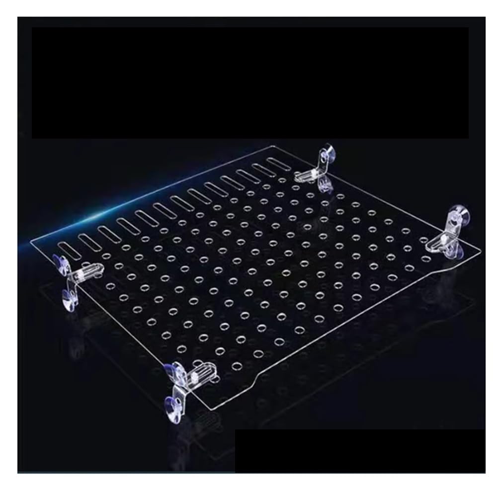 Alfie Pet Small Black Acrylic Aquarium Divider - 10"L X 12"H Fish Tank Isolation Board With Suction Cups