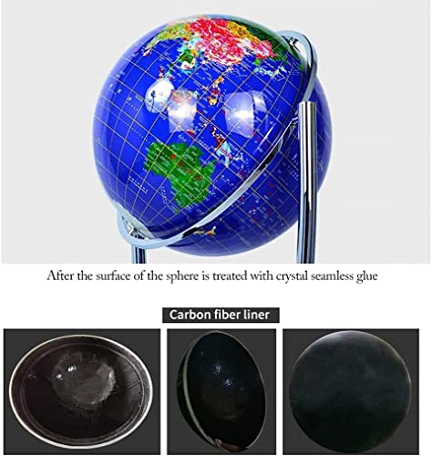 Zaj Floor Standing Globe W/U-Shaped Metal Stand Universal Globe 16.5'' Dia World Globe 720° Rotating Geographic Globe For Mapping Travel #TOP3