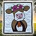 Rachel's Of Greenfield Brown Cow Beginner Quilting Kit, Quilt Kit, Quilt Kits with Fabric, Finished Size 13