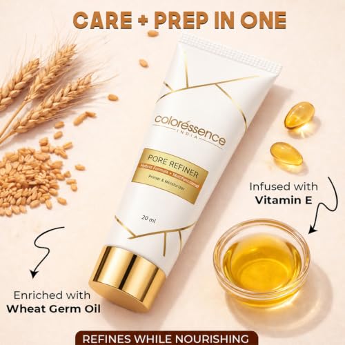 Image of Coloressence 3in1 Moisturizer and Primer for Face, 20ml | All Skin Types | Pore Refiner | Makeup Base | Hydrating, Lightweight, Long Lasting | Pore Minimizer