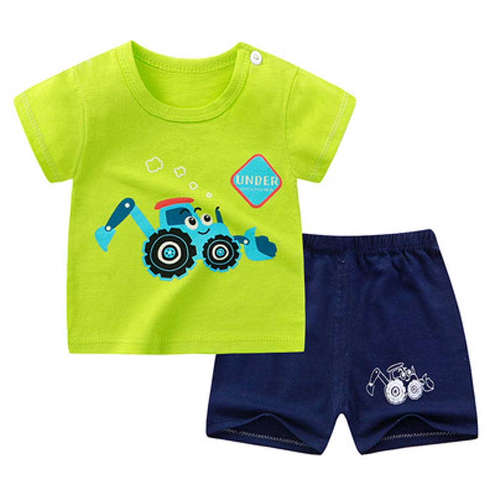 Kleinkind Jungen Kurzarm T-Shirts und Shorts Set Dinosaurier Tee Shirts für Alter 1-6 Jahre