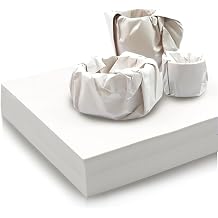 GRANDAN 12x12 inch Packing Paper for Moving, 400 Sheets Protecting Fragile Glasses, china and Artworks, Small White Square Wrapping Paper for Moving Box Fillerc & Shipping