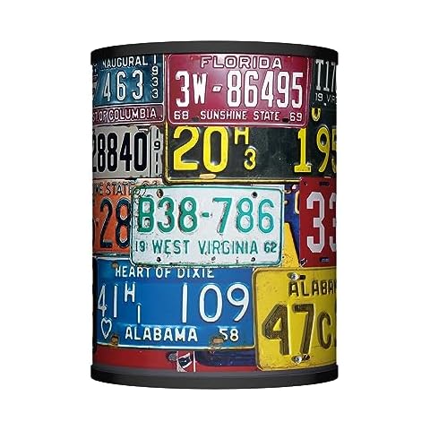 Vintage License Plates Shade Lamps for nightstand, Lamp for Bedroom, Lamp for Living Room Table Lamp Bedside Lamp Fun Lamp Kids Lamp (Shade Only) Cover