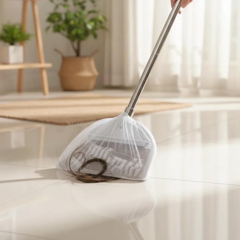 Muboyi Clear Disposable Broom Covers, 100 Pack Dust-Proof Sleeves, Lock In Pet Hair & Dust, Easy On/Off For Standard Brooms And Dustpans, Keep Hands Clean
