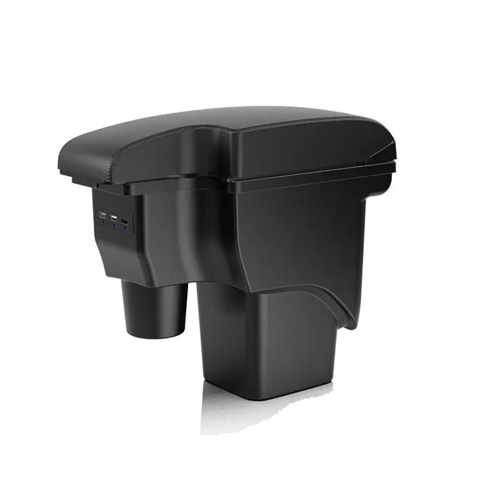 NOHEEU Car Armrest Box Accessories Interior Details Retrofit Parts Storage For Focus 2 Mk2(B2black line leather)