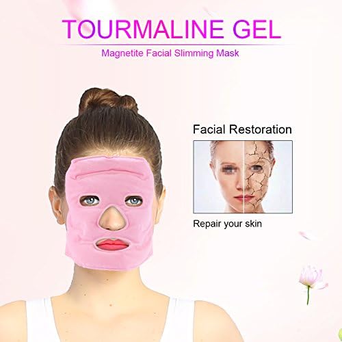Tourmaline Face Mask, Facial Beauty Masks Tourmaline Gel Magnetic Massager Cold Hot Compress Massage Anti-wrinkle Face Lift Skin Whitening Face Care Women