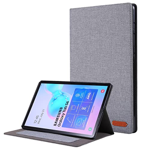 Tablet PC Cover Case Compatible with Samsung Galaxy Tab A7 10.4 Inch T500/T505(2020) Case, Flip Fold Stand Case Protective Fabric Print Cover with Auto Wake Sleep with Card Slots ( Color : Grey )