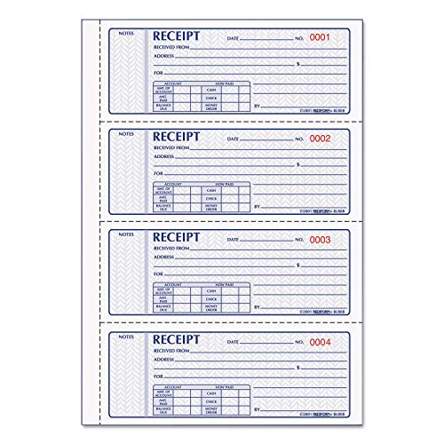 Livre de reçu d'argent Rediform en triplicata souche WHT pour gestion
