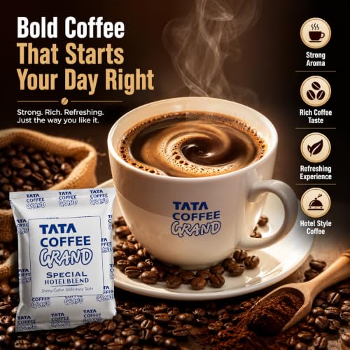 Image of Pink Delight Tata Coffee Grand| Strong Coffee| Super Saver Pack| 200 Gm Each| Pack Of 2| 400 Gm, Powder, Packet