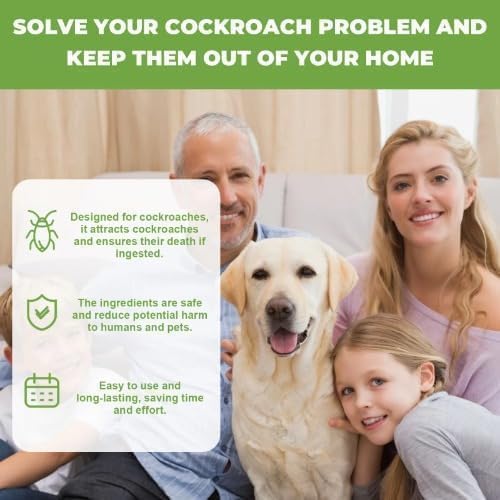 Image of Natural Cockroaches Killer for Kitchens, Bathrooms, Cabinets, cockroachs Killer Gel, Roach Repellent for Cockroaches, for Indoor Cockroach Control, Insect Control (Pack of 12)