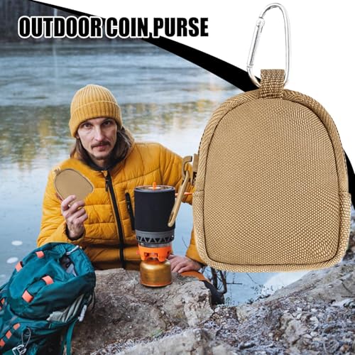 Tiny Pouch for Backpack - Small Zippered Coin Holder, Portable Organizer | Portable Coin Purse, Baby Shower Thermometer Case for Bathroom Safety, Water Temperature Guide, Infant, Tr3