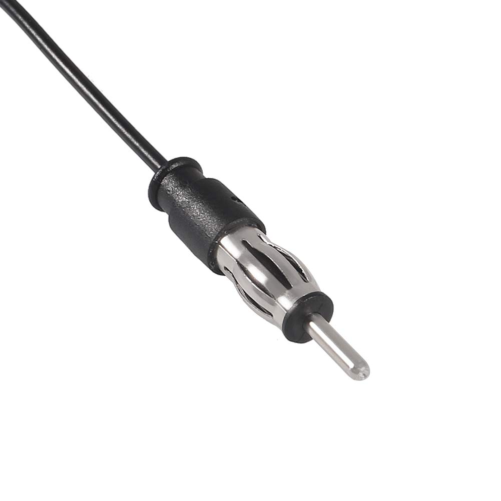 Universal Car Roof Antenna With Amplifier - 12V Active AM/FM Antenna, 40cm Black