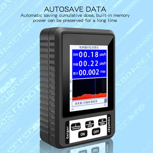 Image of Geiger Counter Nuclear Radiation Detector, High Accuracy β Y X Radiation Monitor, Handheld Radiation Dosimeter, Digital Radioactive Tester with Alarm(e)