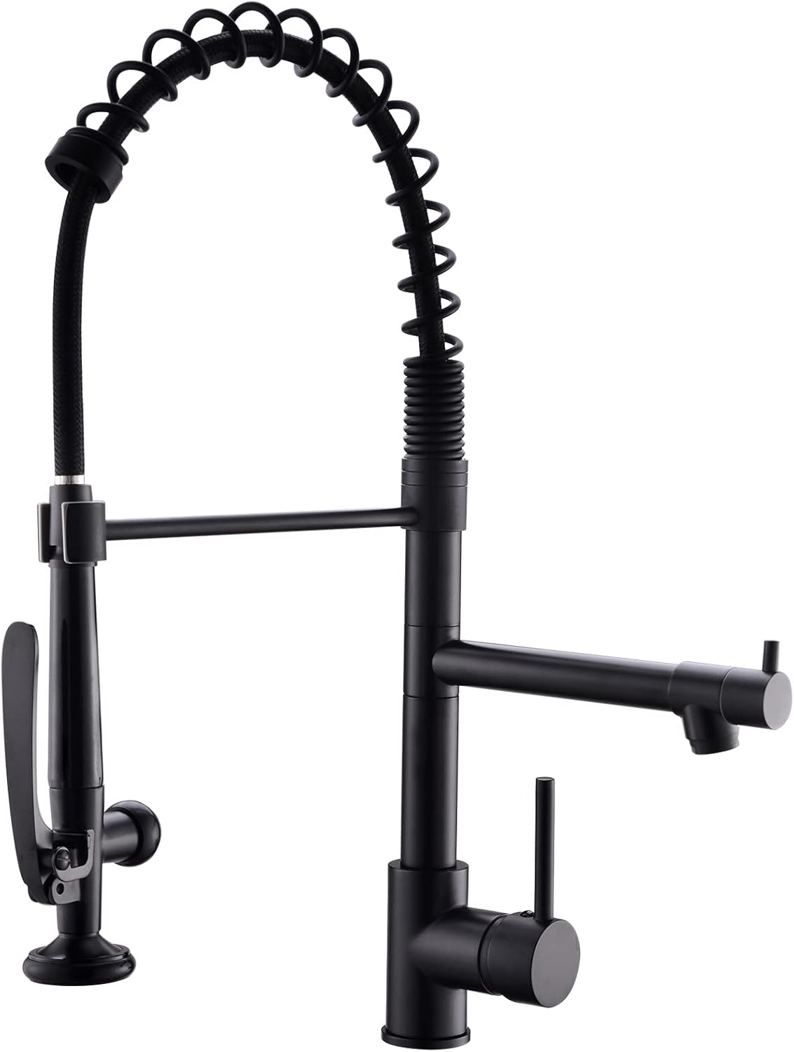 Fapully Black Kitchen Faucet,Commercial Pull Down Kitchen Sink Faucet with Sprayer