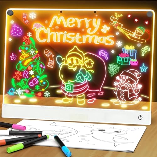Tableau de dessin LED et tableau doodle neon avec support pour activites creatives - 3