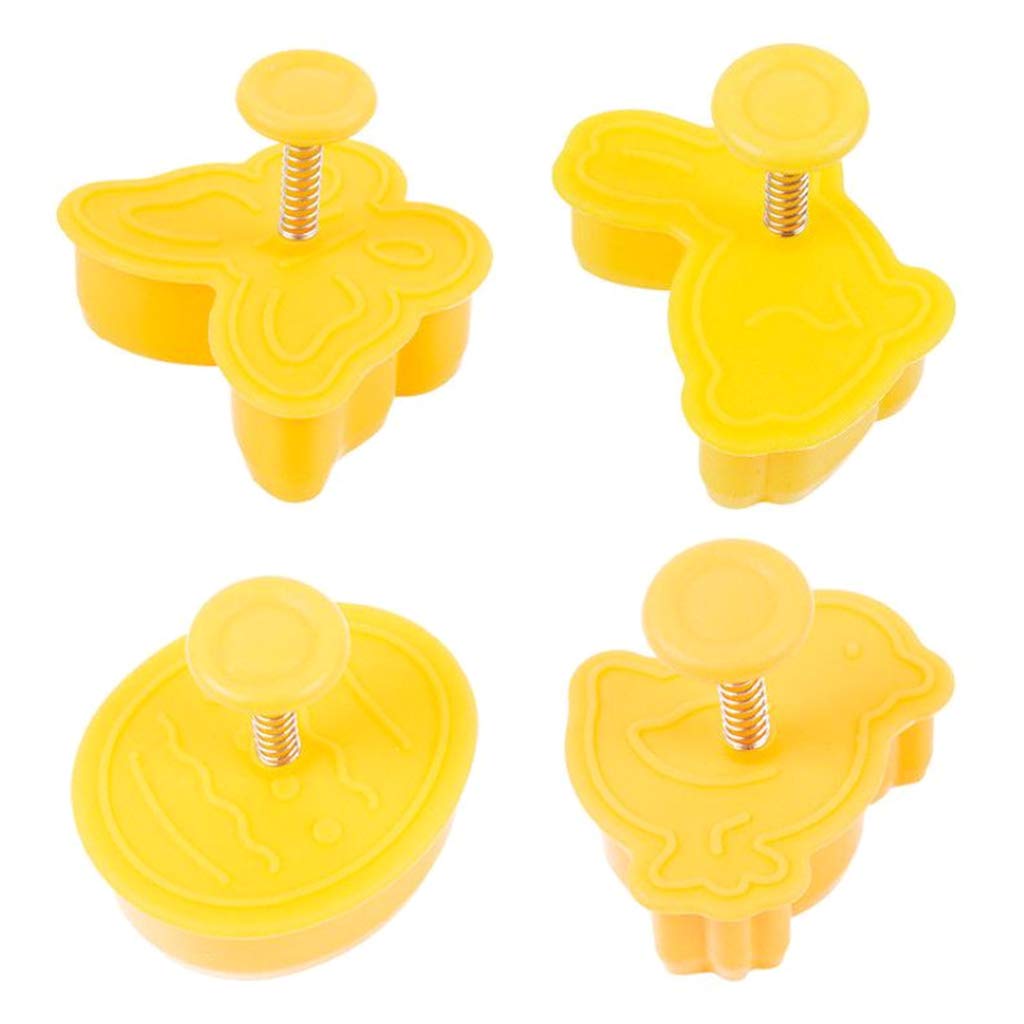 NEWFT Easter Chick Eggs Fondant Biscuit Stamper Cake Mold Chocolate Cookie Decoration Home Baking Tool