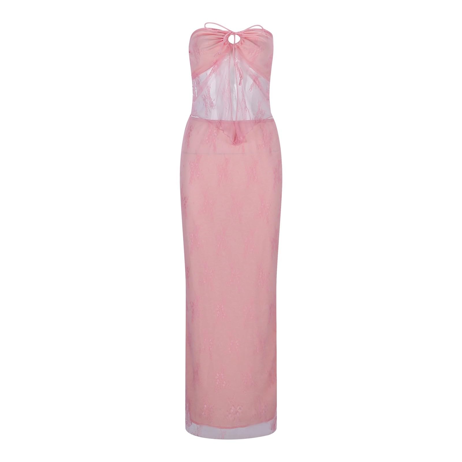 Genérico Conjunto de Vestido Largo Elegante para Mujer Sin Mangas con Diseño en Cintura Temporada Primavera Verano