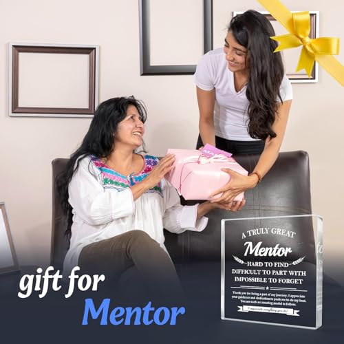 Image of Gifzy Mentor Gifts for Women Men - Thank You Gifts for Mentor, Graduation Gift Plaque -Teacher's Day Gift, Leaving Going Away Retirement Birthday Appreciation present for Mentors, Coworker