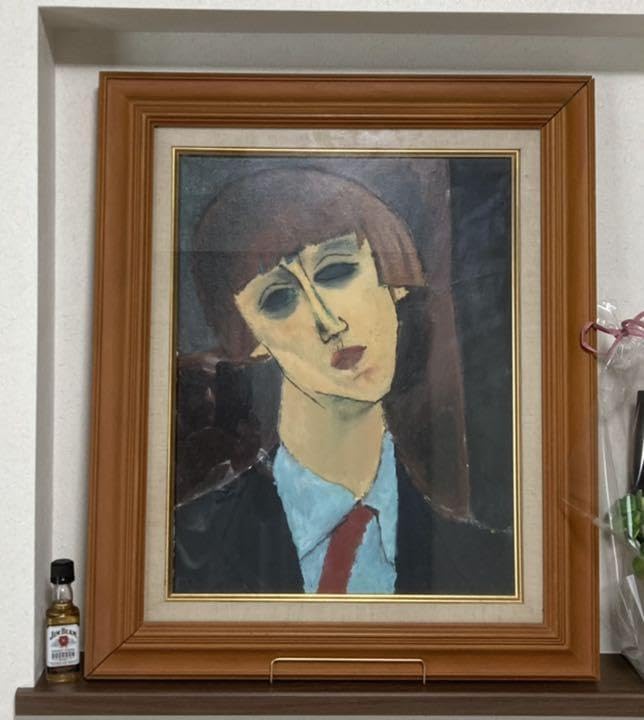 アメデオ・モディリアーニ　ルネ・キスリングの肖像　油絵肉筆模写 アメデオ・モディリアーニ ルネ・キスリングの肖像 油絵肉筆模写