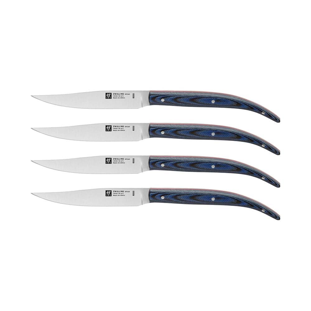 Zwilling 391620000 4'lü Biftek Bıçağı Seti, Mavi