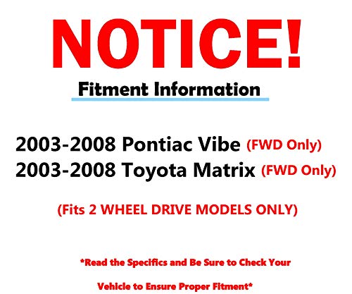 Image of Detroit Axle - FWD Front End 10pc Suspension Kit for 03-08 Pontiac Vibe Toyota Matrix, 2 Lower Control Arms 2 Lower Ball Joints 4 Tie Rods 2 Boots 2003 2004 2005 2006 2007 2008 Replacement