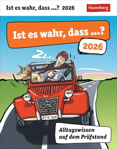 Ist es wahr, dass ...? Alltagswissen auf dem Prüfstand - Kalender 2026 - Harenberg-Verlag - Wissenkalender - Tagesabreißkalender mit spannenden Fragen und Antworten - 12,5 cm x 16 cm