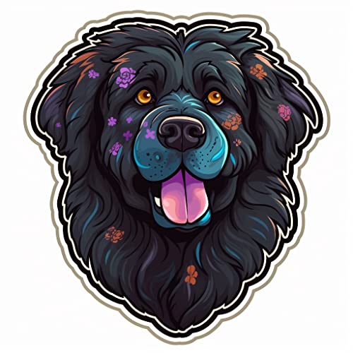 Image of Yoonek Graphics Newfoundland Dog Vinyl Decal Sticker for Car, Laptop, Tumbler, More. #009791-6