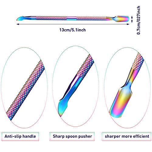 image for Mudder 8 Pieces Cuticle Trimmer with Cuticle Pusher Stainless Steel Cu