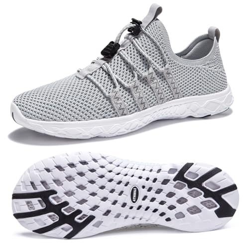 ATHMILE Water Shoes for Men Women Barefoot Hiking Swim River Shoes Adult Lake Pool Aqua Socks Beach Quick Dry for Hiking Surfing Kayaking Sport Accessories Camping Must Haves