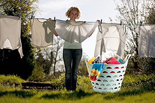 Wäschekorb Flexi, 3er Set, 31 x 40 x 34 cm (ca. 14 Liter), Wäschewanne mit Griffen, 3 Farbe: blau, grün, sand, Made in EU