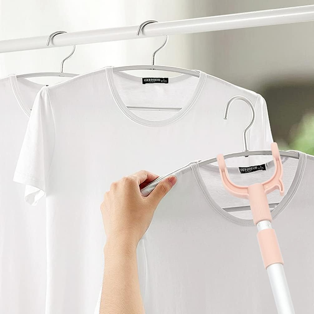 2pcs Adjustable Retractable Clothesline Rod Telescoping Garment Pole for Easy Drying Lightweight Aluminum Alloy Design for and Spaces Versatile Clothes Drying