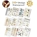 Produktbild Tattoo Aufkleber Temporäre Tattoos Klebetattoos Henna Tattoo Farbe Festival Tattoos Tätowierung für Kinder Mädchen-12 Pcs Goldfolie Silberne Glitzer Tattoo Sticker Wasserdicht Geruchlos MEHRWEG