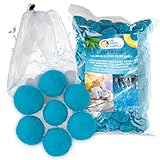 U.S. Pool Supply 1.5 lbs Blue Pool Filter Balls for Sand Filter - Reusable Fiber Filter Media for Swimming Pool Sand Filters, Replacement Equals 50 lbs of Filtration Pump Sand - Above Ground Cleaning