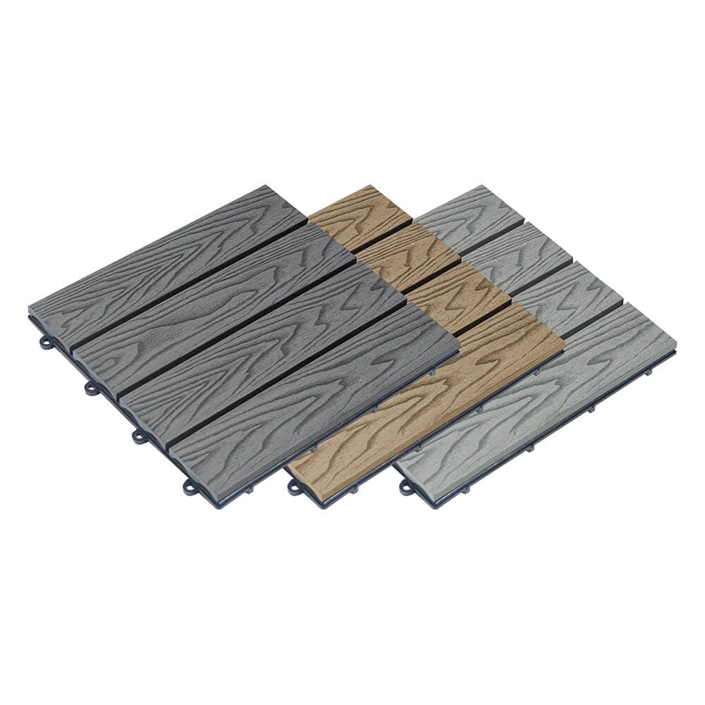 Home Deluxe WPC Klickfliesen BAVARO PREMIUM - Antik 5 m² - Holzoptik | Terrassenfliesen Holzfliesen Klickfliese Bodenfliesen
