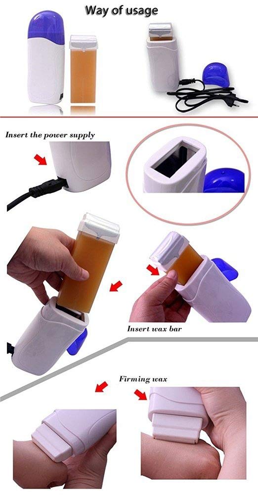 Podwójna rolka do depilacji podgrzewacz wosku skuteczny 2 szt. elektryczny wkład do depilacji podwójny podgrzewacz woskowy podgrzewacz do depilacji papier do depilacji depilacja parrafina narzędzie do