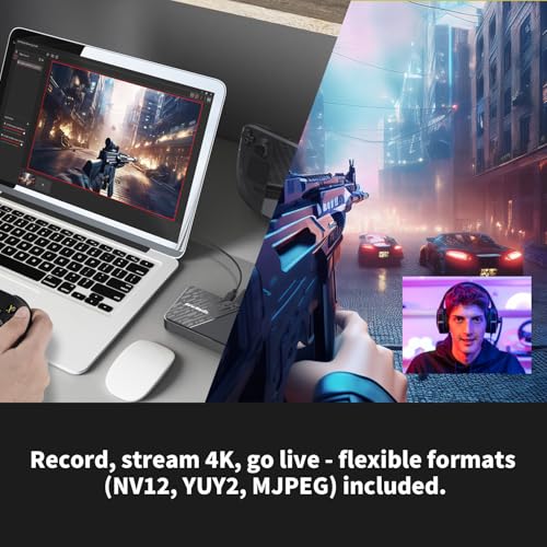 Image of AVerMedia Capture Card for Streaming, 4K60 HDR Passthrough​, 1080p60 Video Recording, Ultra-Low Latency Game Streaming for Switch 2, Xbox, PS5, PC on Twitch, OBS, Win11, Mac - StreamLine MINI+ GC311G2