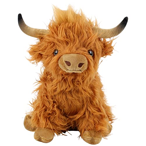IOSCDH High-LAN-d Cow Soft Toy Plush Toy,Cow Kuscheltier,hochlandrind Kuscheltier,Flauschiges Plüschtier, für Kinder Mädchen Junge Fans Geburtstag Geschenk,zum Spielen,Sammeln & Kuschel