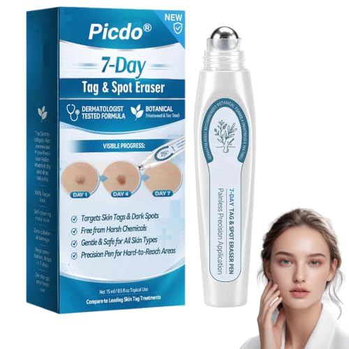 Luhaka Picdo 7 Day Spot and Tag Remover Pen, Beauty Rolerball Pen, Smooths and Softens Skin,...