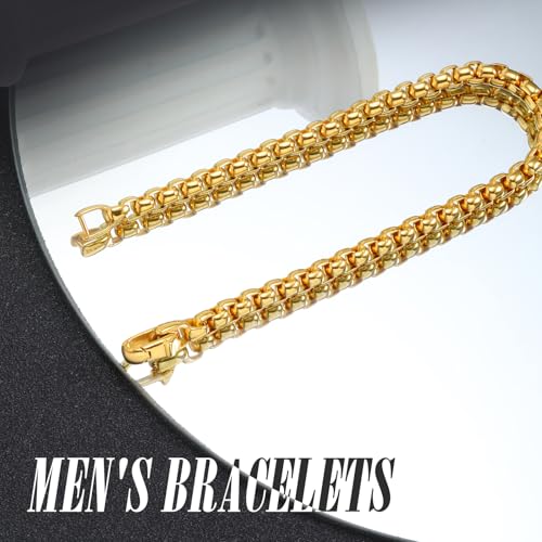 Pulsera VNOX Cadena Box para Hombre y Mujer miniatura 4