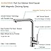 SURNORME Pull Out Kitchen Sink Faucet, Single Handle Kitchen Sink Faucet Hot & Cold Mixer Tap with Magnetic Docking Spray Head for Home, Stainless Steel Finish
