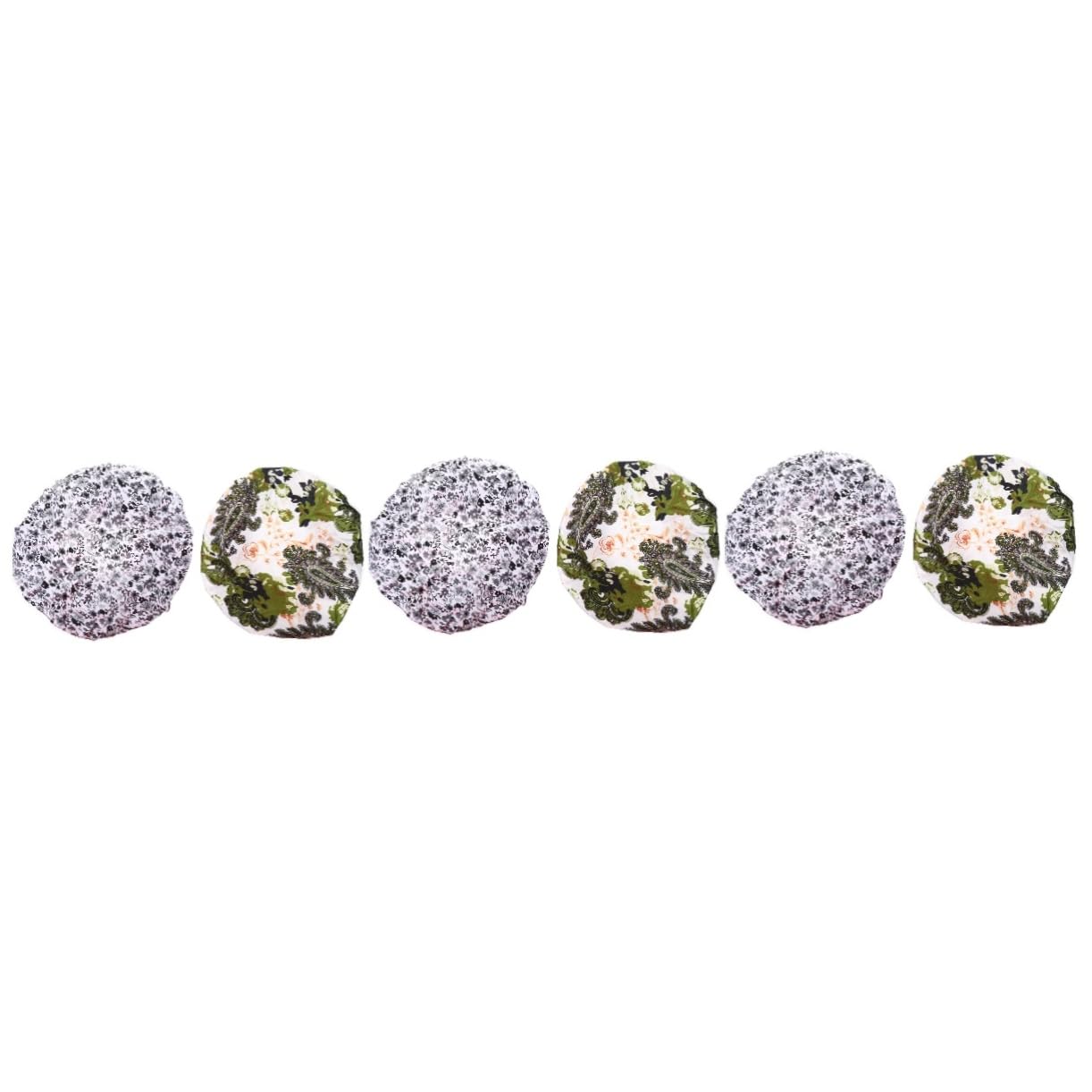 Beaupretty 6piezas Gorro Doble Para Pack De Sombreros Para Mujeres Diseño Impreso Para Cuidado Facial Baños y Limpieza Del Hogar