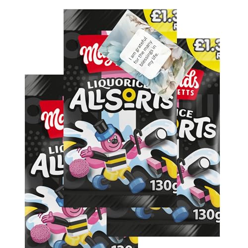Liquorice Allsorts Sweets Bag Candies Bundle 130 g (3 Pack) By Oerich Gift