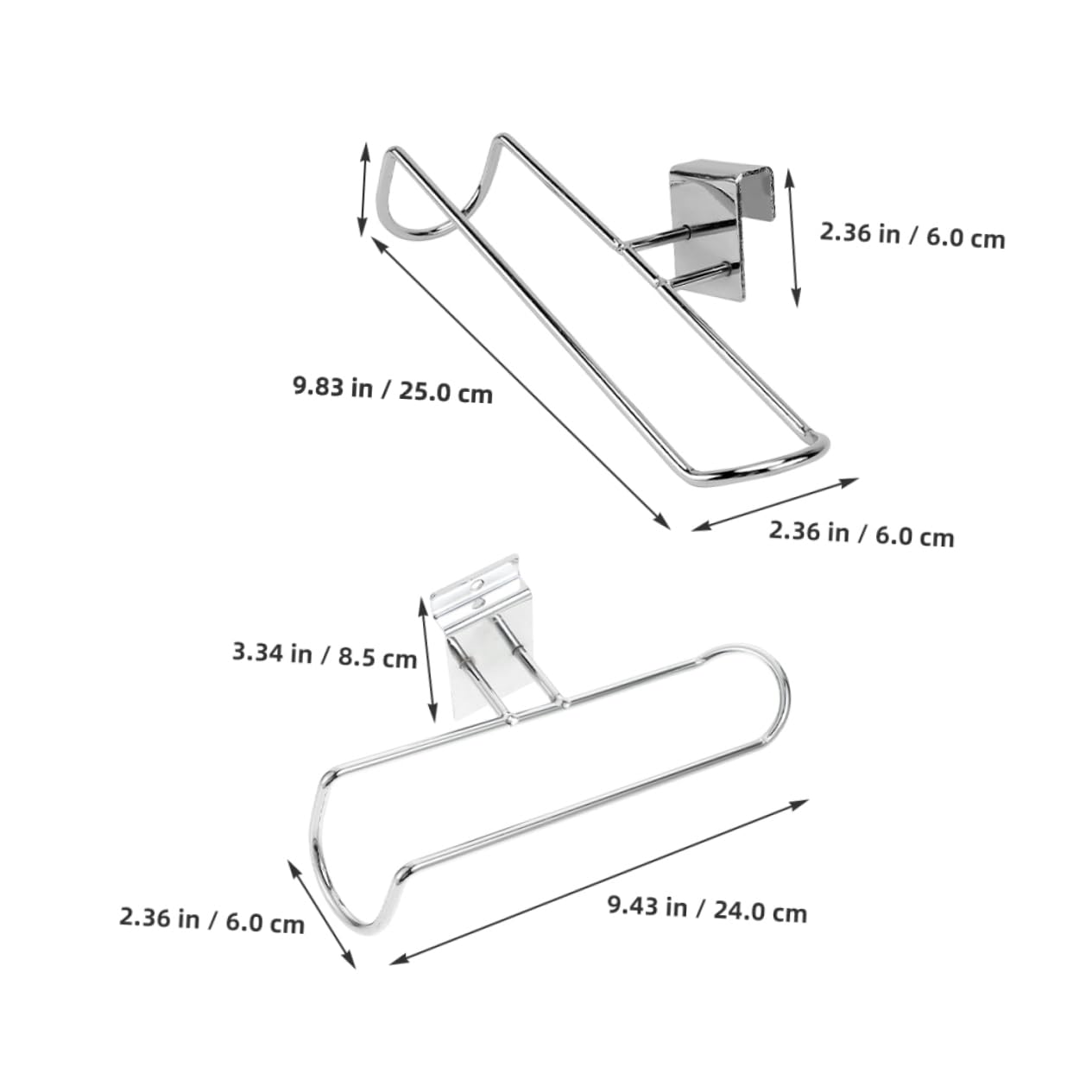 OHPHCALL Space-Saving Skates Display Rack 2pcs Roller Inline Skates Holder Slotted Tube Frame Mountable Protective Base Pads
