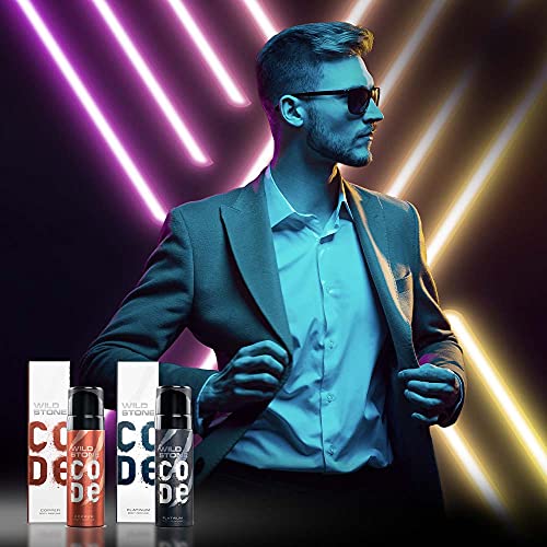 Image of Wild Stone Code Copper & Platinum No Gas Body Perfume Combo for Men, Pack of 2 (120ml each)