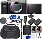 Sony Alpha a7C Compact Mirrorless Camera Bundle with Extra Battery, USB Dual Charger, 2X 64GB SDXC M