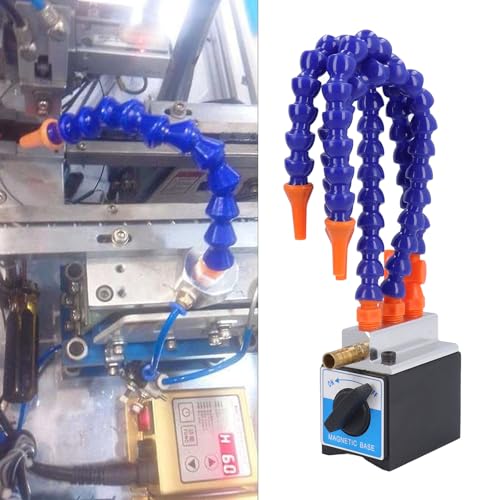 Coolant Mister, Magnetic Mist Coolant Lubrication System Stable Magnetic Base Engraving Machine Cooling Sprayer 3 Holes