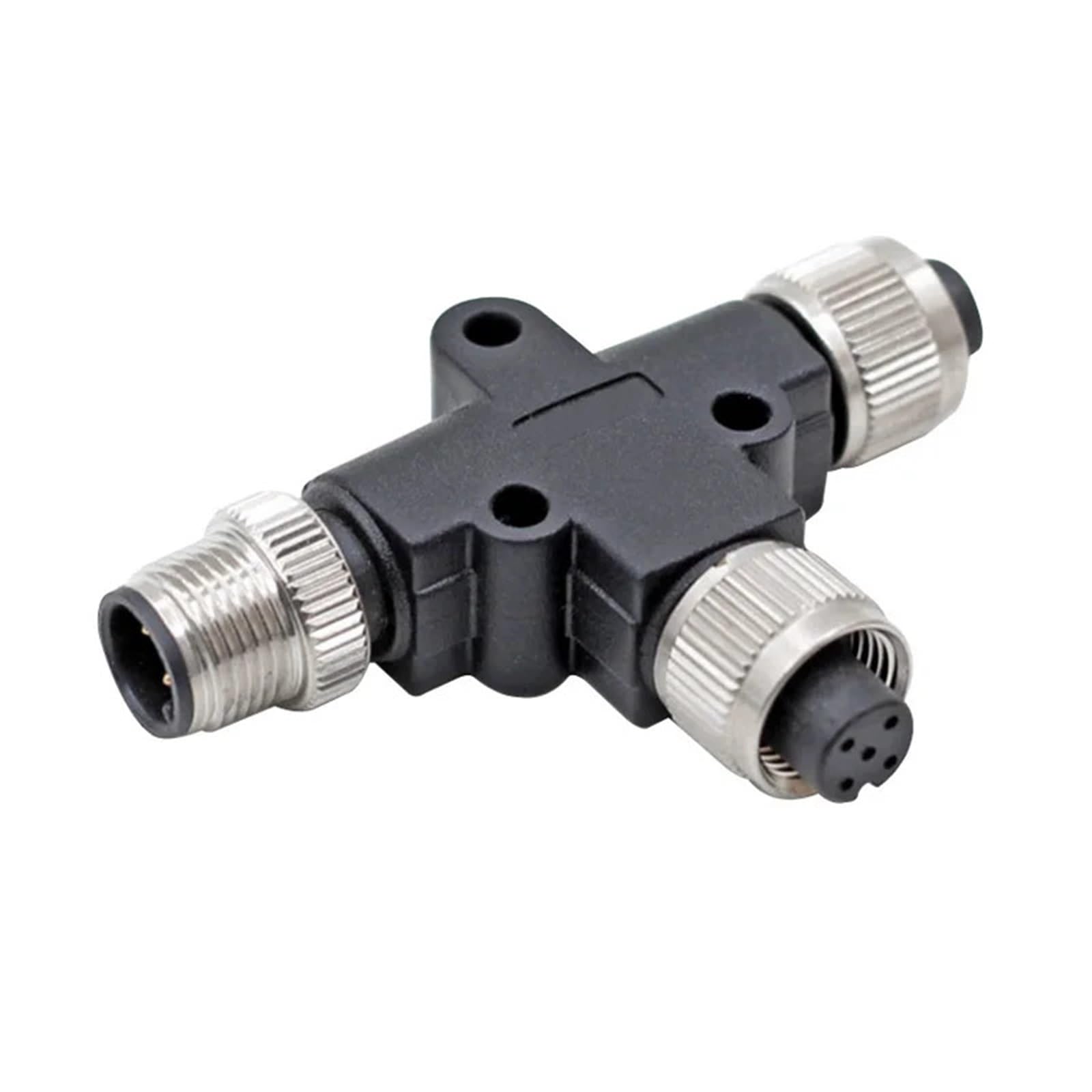 Conector M12 de 5 pines hembra y macho con adaptador de conversión de tres vías para sensor 7