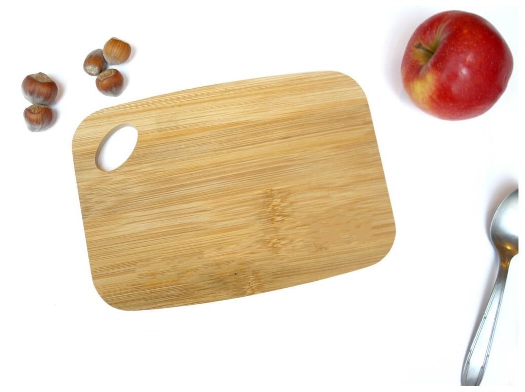 Wooden Bamboo Chopping Board – Durable Small Cutting Board with Handle for Kitchen, Fruits, Vegetables & Cheese by HRK CRAFT
