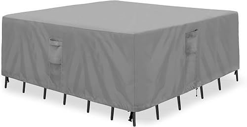 PureFit Fundas para muebles de patio, funda impermeable para muebles de mesa al aire libre, juego de funda de sofá modular para terraza, césped y